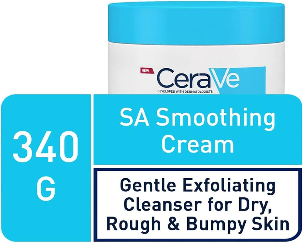 SA Smoothing Cream for Rough and Bumpy Skin 340G & Hydrating Cleanser for Normal to Dry Skin 473Ml with Hyaluronic Acid & 3 Essential Ceramides