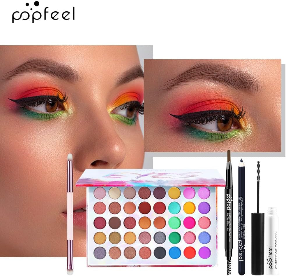 Eye Makeup Boxed Gift Set - Matte N Shimmering Eyeshadow, Mascara, Eyebrow Pencil, Eyeliner Pencil, Eye Makeup Brushes, Etc (Eye Edit)