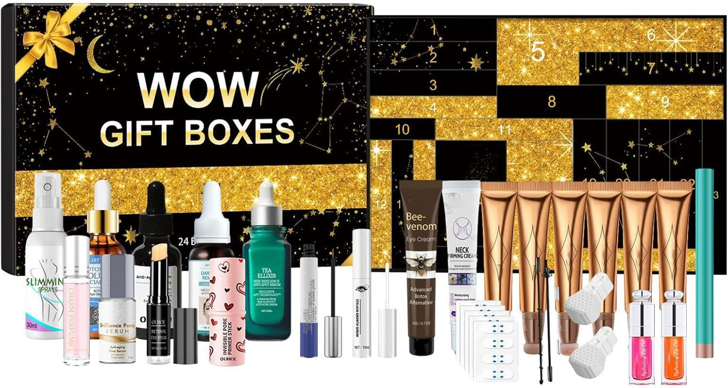 Beauty Advent Calendar 2024, Moisturizing Face Skin Care Set, 24 Days Christmas Countdown Calendar with Moisturizing Face Skin Care Set, Girls Hydrating Facial Skin Care Kit