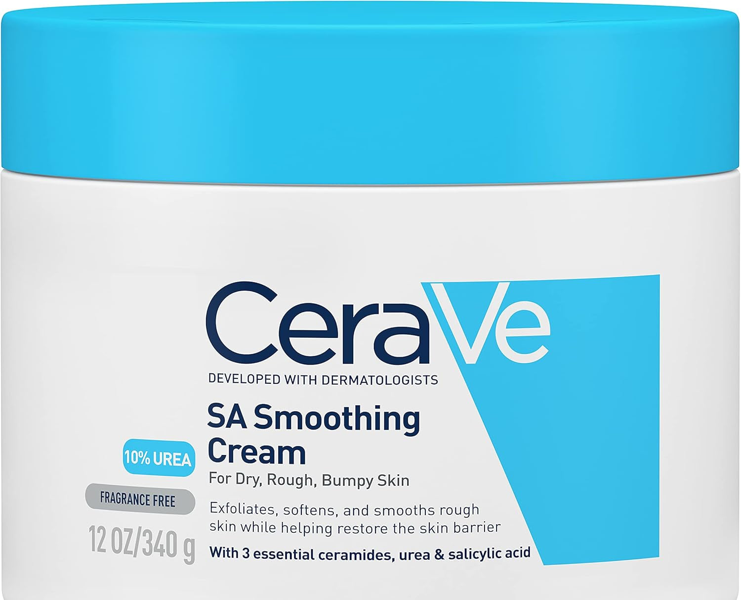 SA Smoothing Cream for Rough and Bumpy Skin 340G & Hydrating Cleanser for Normal to Dry Skin 473Ml with Hyaluronic Acid & 3 Essential Ceramides