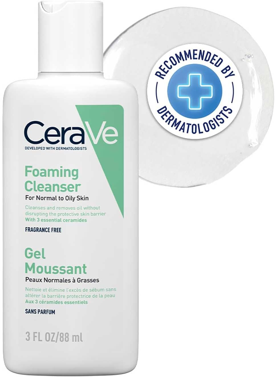 Cerave Travel Size Foaming Cleanser for Oily Skin 88Ml