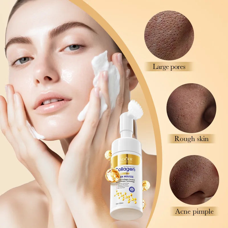 Facial Cleanser for Anti Wrinkle Deep Cleaning Mousse Nourishing