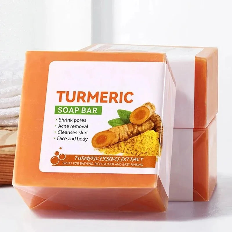 Hand Made Turmeric Soap Body Cleaning Lightening Dark