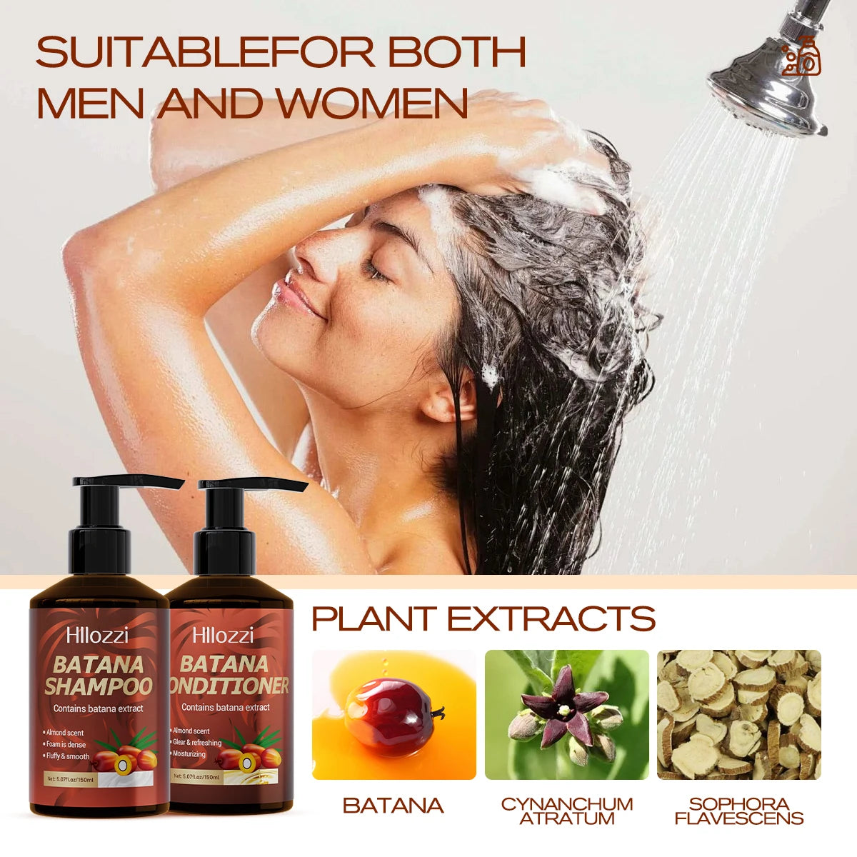 Batana Shampoo and Conditioner, thick foam, fresh fragrance,