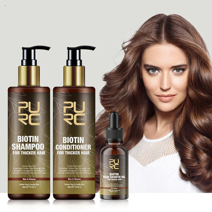 PURC Biotin Hair Growth Oil Shampoo Conditioner Sets