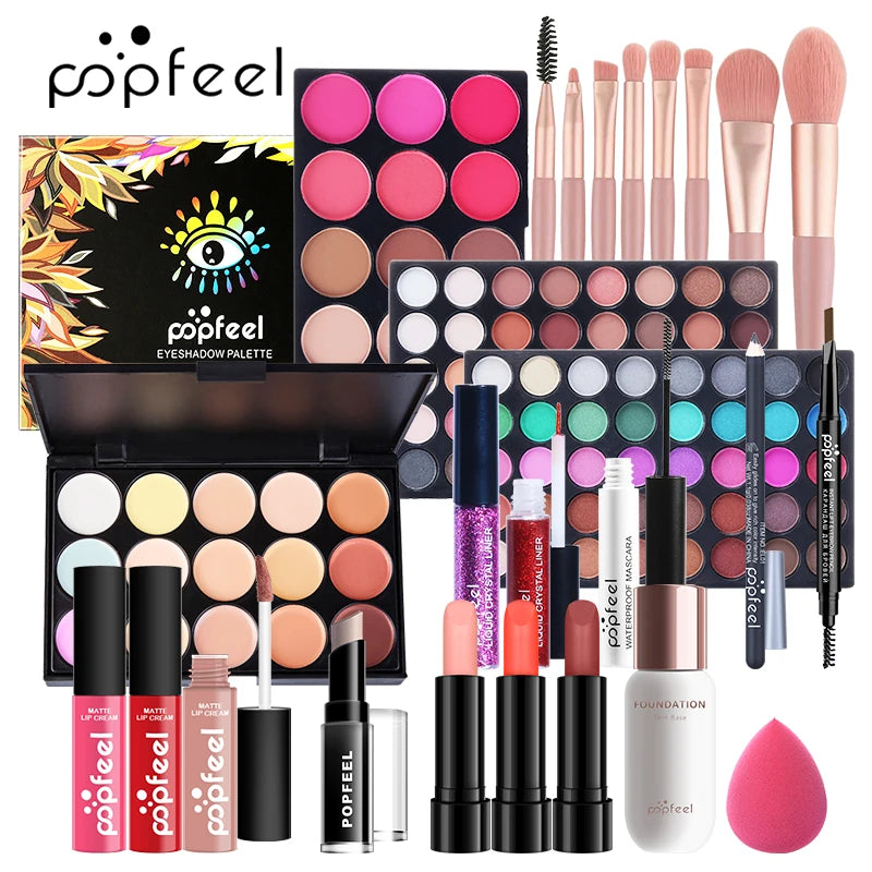 Complete Makeup Set for Beginners- All-in-One Cosmetic Kit