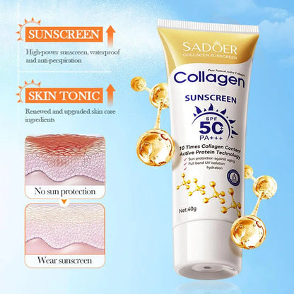 Collagen Sunscreen For Face Body SPF50+ Sun Protection UV