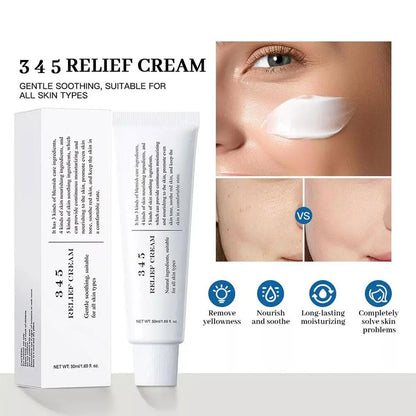 345 Relief Barrier Cream Daily Face Moisturizer Soothing Recovery
