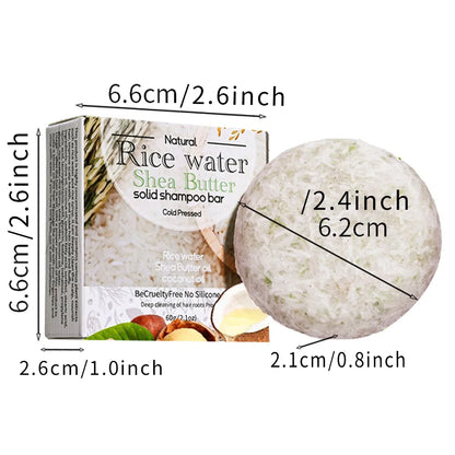 XF 60g Rice Shampoo Bar 100% Natural Organic Solid Soap
