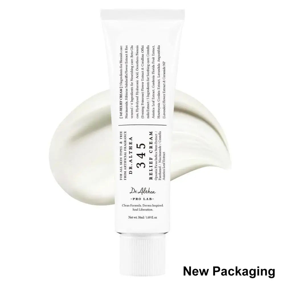 345 Relief Barrier Cream Daily Face Moisturizer Soothing Recovery