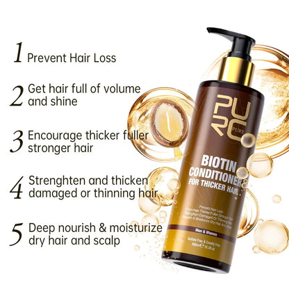 PURC Biotin Hair Growth Oil Shampoo Conditioner Sets