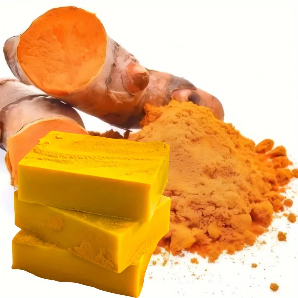 1/2/4/6Pcs Turmeric Kojic Acid Handmade Soap Scrub for Exfoliation