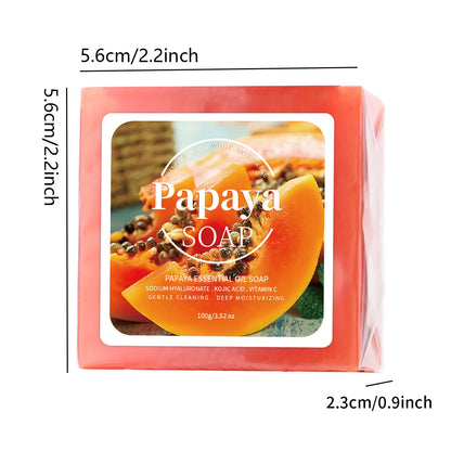 100g B+ Papaya Extract Nourishing Handmade Soap Deep Cleansing