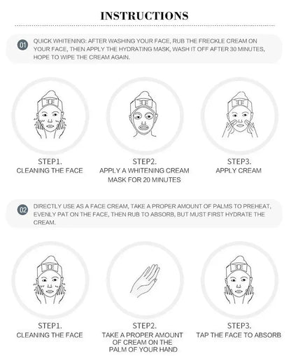 Whitening Freckles Cream Remove Melasma Dark Spot Lightening are