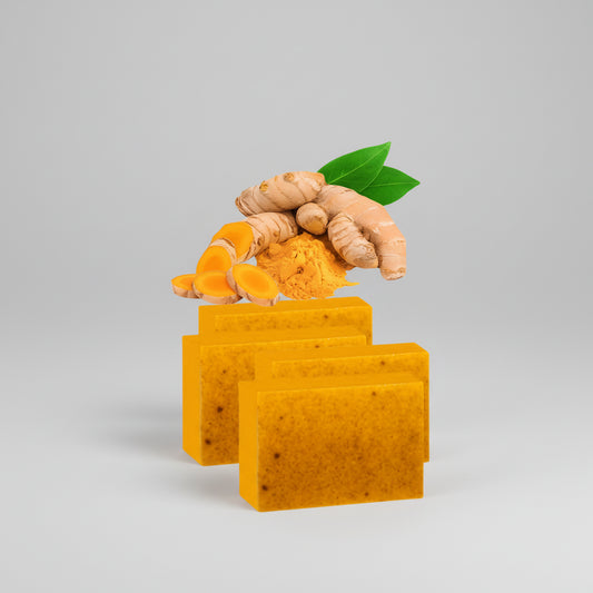 1/2/4/6Pcs Turmeric Kojic Acid Handmade Soap Scrub for Exfoliation