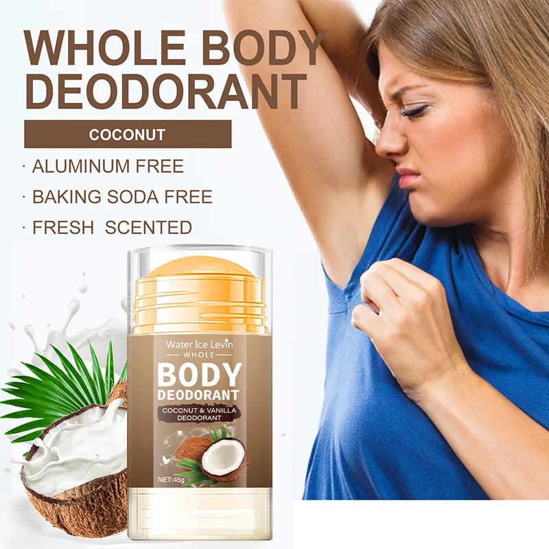 Coconut Full Body Deodorant Stick for Men and Women, Moisturizing