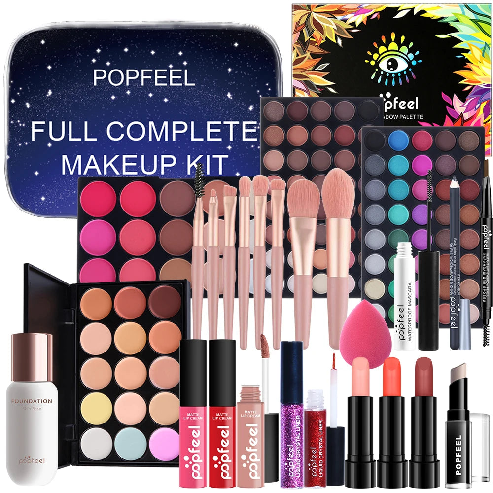 Complete Makeup Set for Beginners- All-in-One Cosmetic Kit