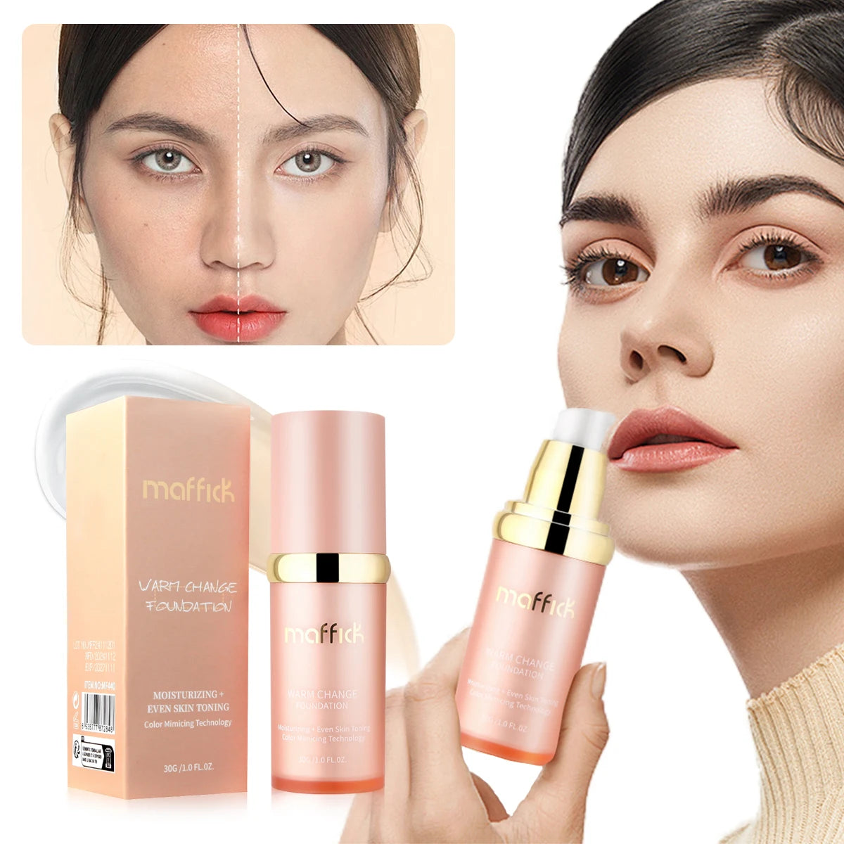 Color Changing Foundation 4 in 1 Moisturizing SPF 30+ Hydrating