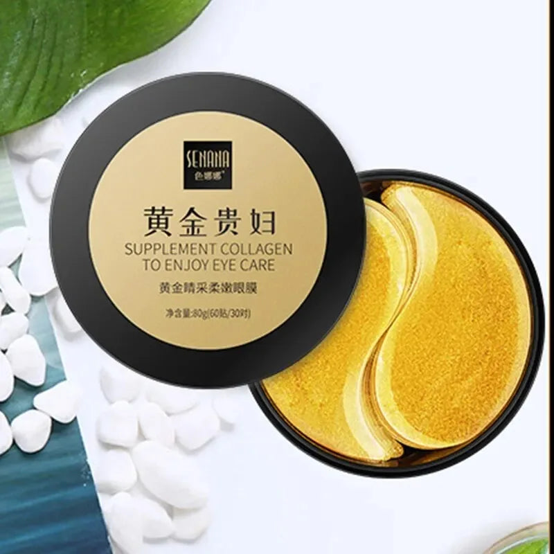 60pcs Golden Moisturizing Eye Mask Relieve Eye Fatigue Nourish