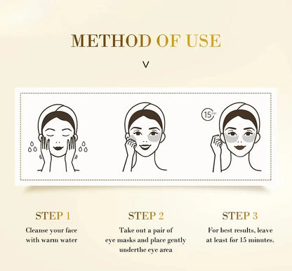 60pcs Golden Moisturizing Eye Mask Relieve Eye Fatigue Nourish