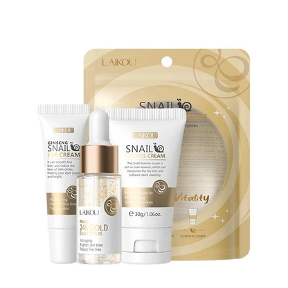 3pcs/set LAIKOU Vitamin C 24K Golden Sakura Skin Care Sets