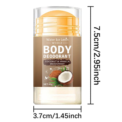 Coconut Full Body Deodorant Stick for Men and Women, Moisturizing