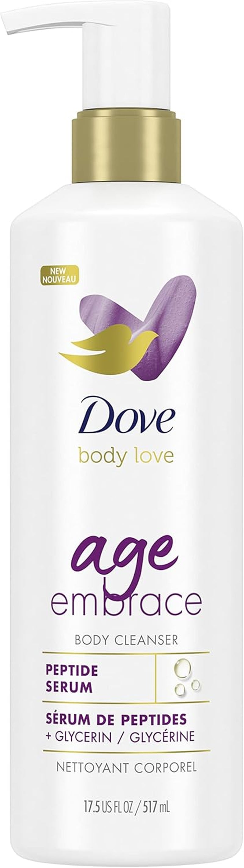 Body Love Age Embrace with Peptide Serum and Pure Glycerin Body Cleanser Skin Care for Maturing Skin (Pack of 3) 517 Ml